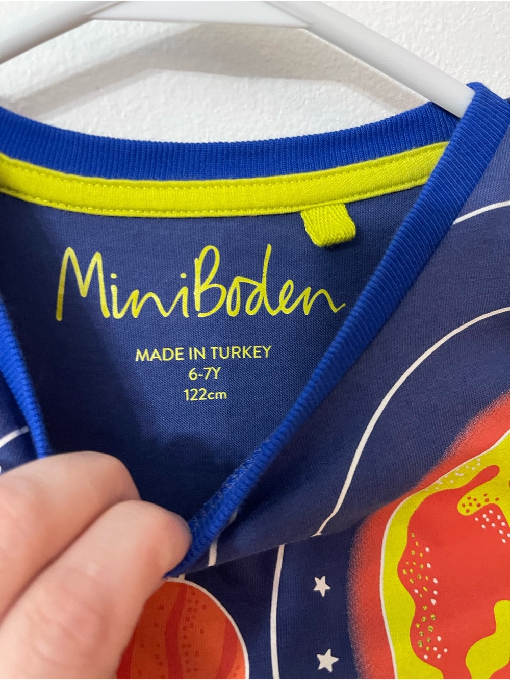 Mini Boden Navy Blue Space Graphic Tee - Picture 4 of 5